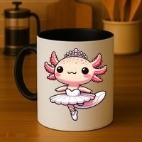 Cute Ballerina Funny Ballet Cute Axolotl Funny Dance Coffee Mug thumb 4