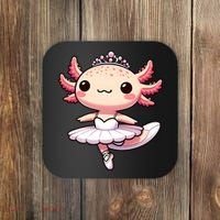Cute Ballerina Funny Ballet Cute Axolotl Funny Dance Coaster thumb 0