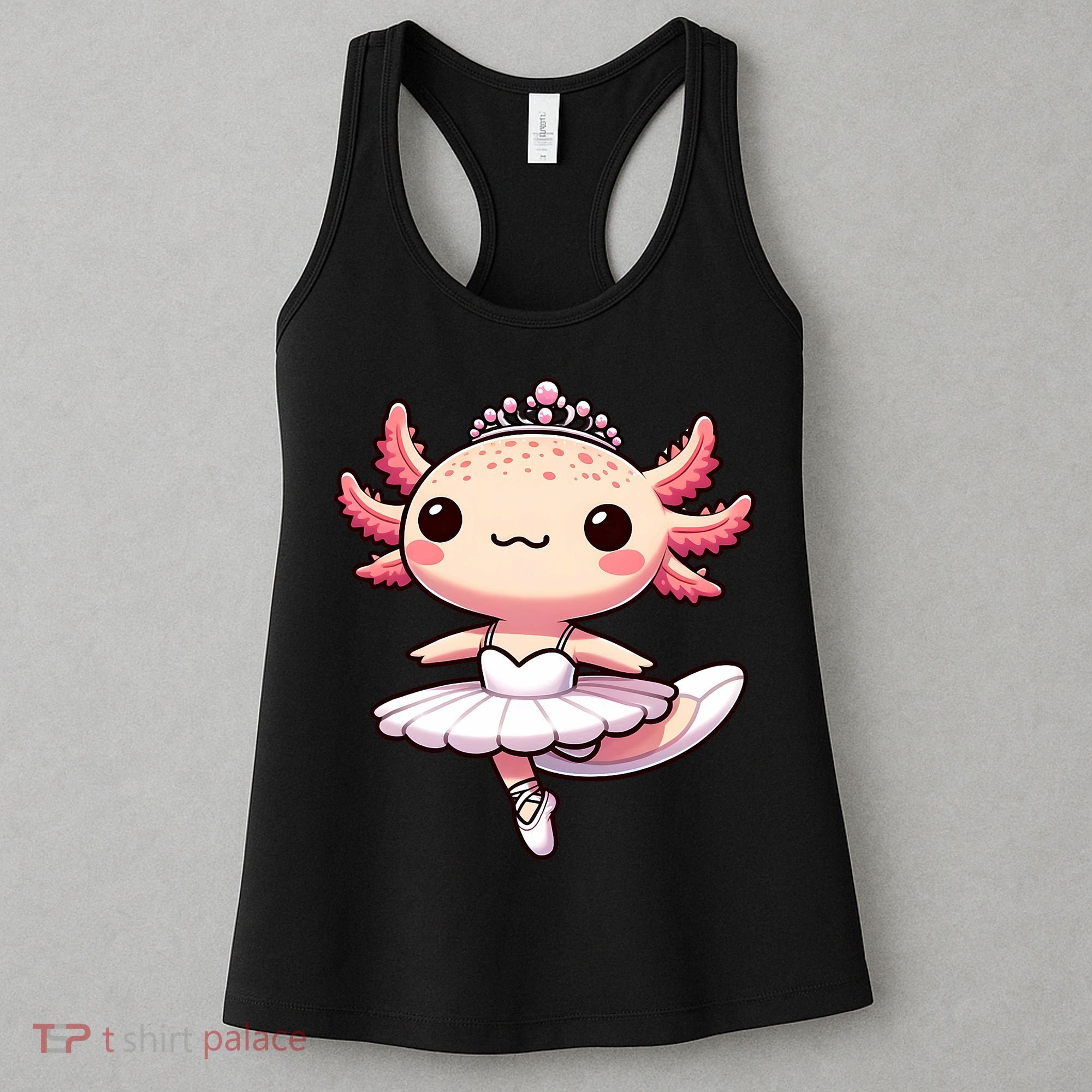 Cute Ballerina Funny Ballet Cute Axolotl Funny Dance Women's Tank Top