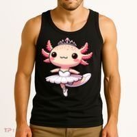 Cute Ballerina Funny Ballet Cute Axolotl Funny Dance Tank Top thumb 3