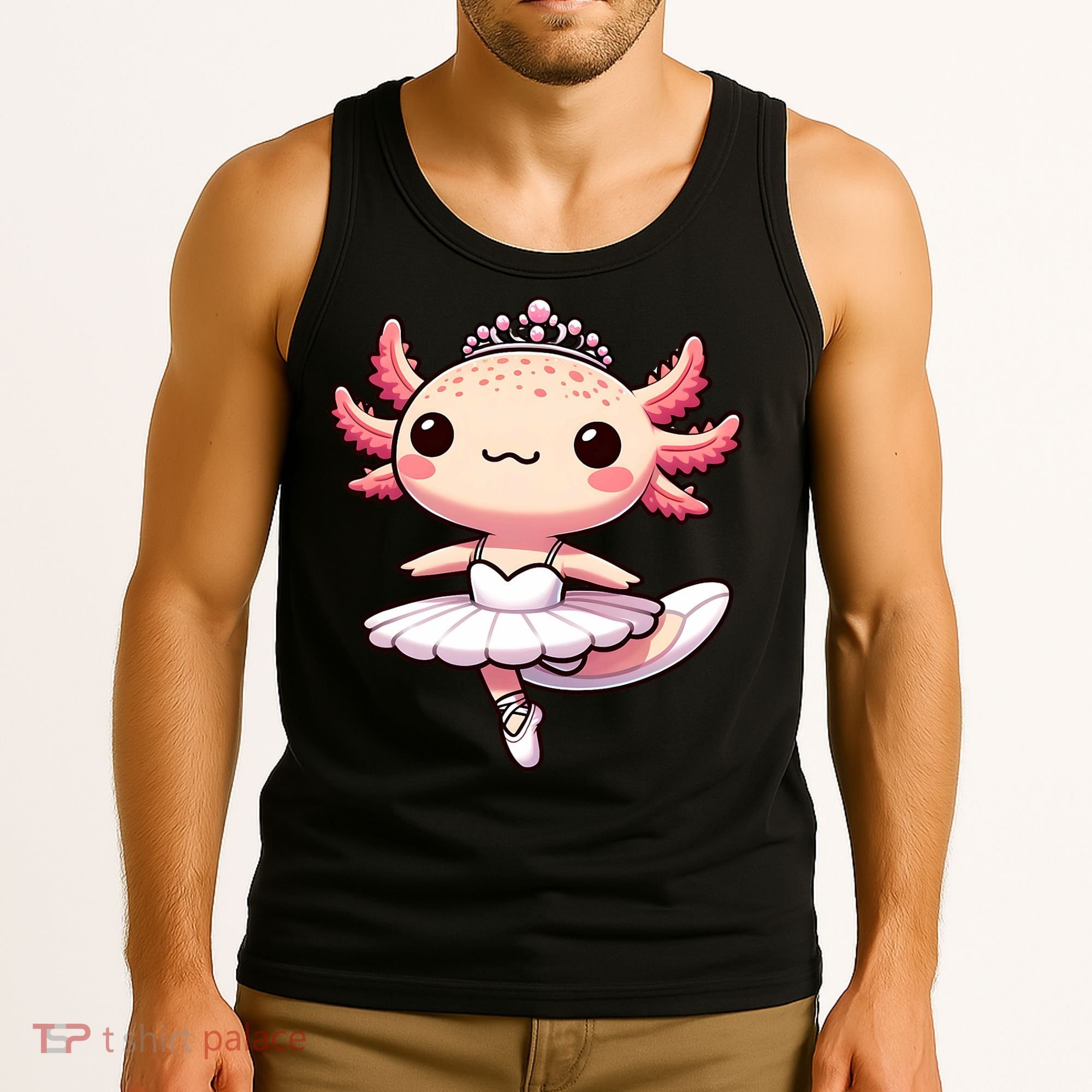 Cute Ballerina Funny Ballet Cute Axolotl Funny Dance Tank Top