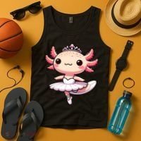 Cute Ballerina Funny Ballet Cute Axolotl Funny Dance Tank Top thumb 4