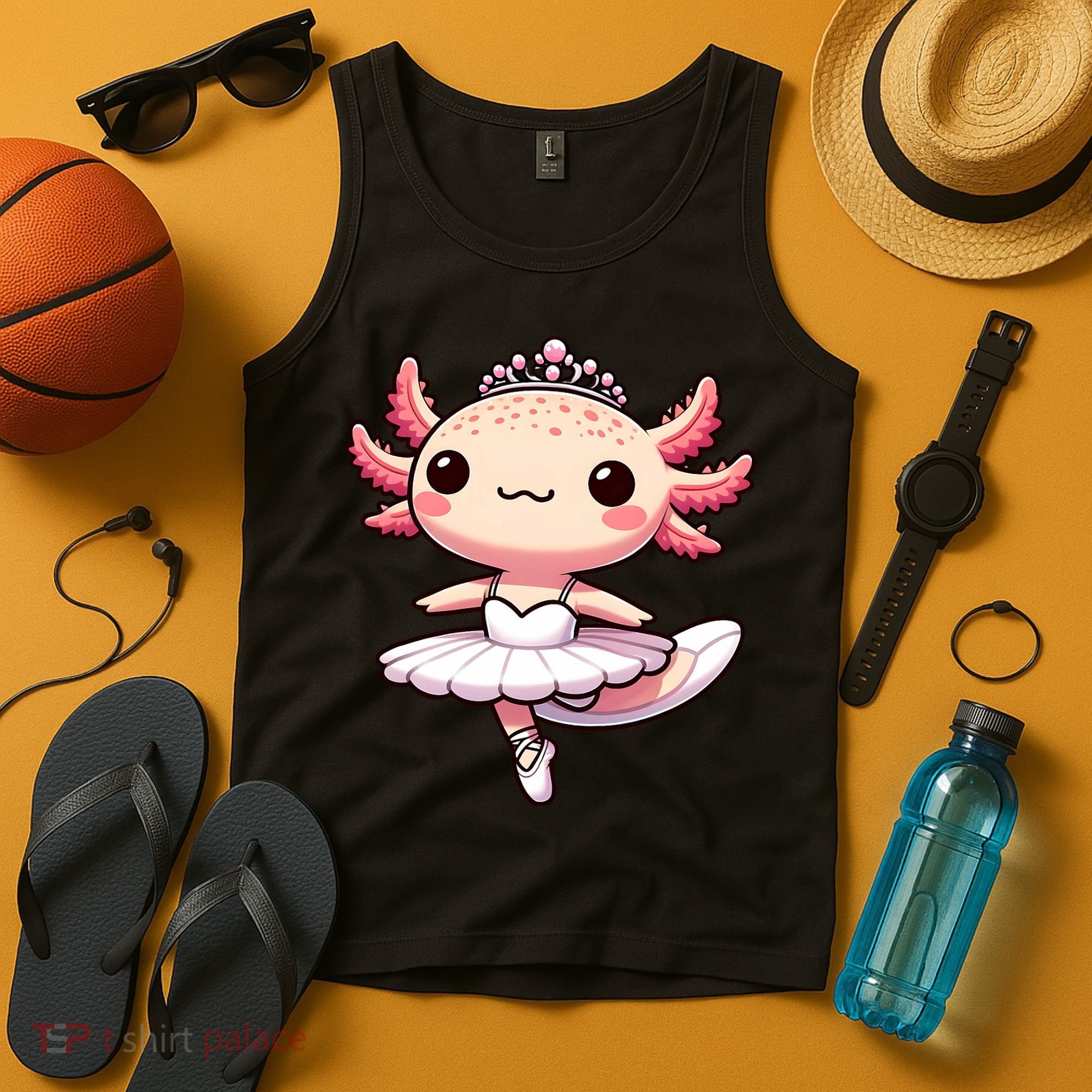 Cute Ballerina Funny Ballet Cute Axolotl Funny Dance Tank Top