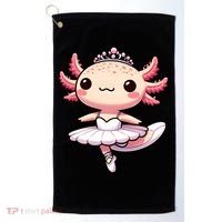 Cute Ballerina Funny Ballet Cute Axolotl Funny Dance Golf Towel thumb 0