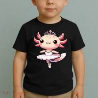 Cute Ballerina Funny Ballet Cute Axolotl Funny Dance Toddler T-Shirt thumb 2