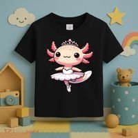 Cute Ballerina Funny Ballet Cute Axolotl Funny Dance Toddler T-Shirt thumb 3