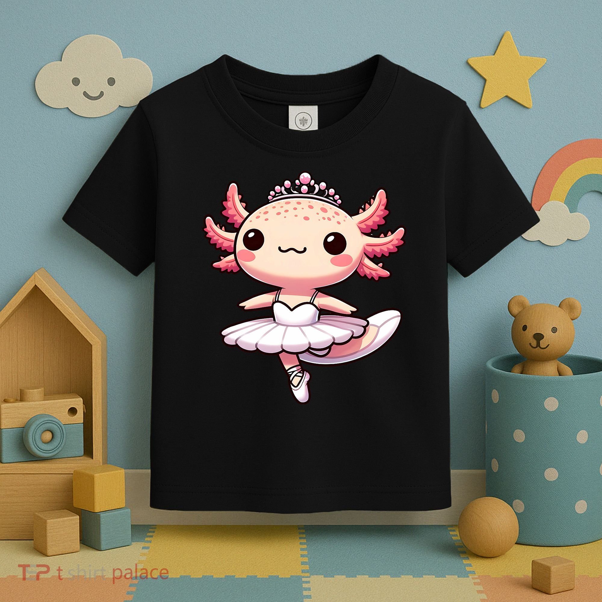 Cute Ballerina Funny Ballet Cute Axolotl Funny Dance Toddler T-Shirt