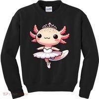 Cute Ballerina Funny Ballet Cute Axolotl Funny Dance Kids Sweatshirt thumb 0