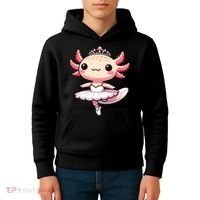Cute Ballerina Funny Ballet Cute Axolotl Funny Dance Kids Hoodie thumb 4