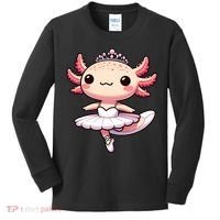 Cute Ballerina Funny Ballet Cute Axolotl Funny Dance Kids Long Sleeve Shirt thumb 0