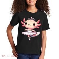 Cute Ballerina Funny Ballet Cute Axolotl Funny Dance Kids T-Shirt thumb 2