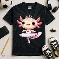Cute Ballerina Funny Ballet Cute Axolotl Funny Dance Kids Tie-Dye T-Shirt thumb 2