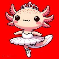 Cute Ballerina Funny Ballet Cute Axolotl Funny Dance Santa Hat thumb 1