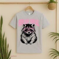 Cute But Feral Feeling Feral Raccon Gift T-Shirt thumb 2