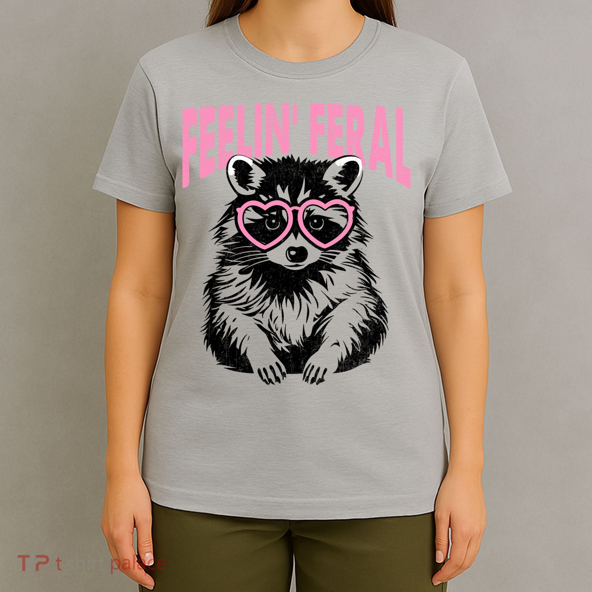Cute But Feral Feeling Feral Raccon Gift T-Shirt