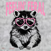 Cute But Feral Feeling Feral Raccon Gift T-Shirt thumb 7