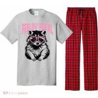 Cute But Feral Feeling Feral Raccon Gift Pajama Set thumb 0