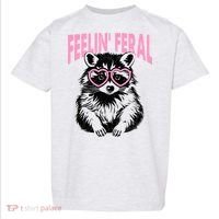 Cute But Feral Feeling Feral Raccon Gift Toddler T-Shirt thumb 0