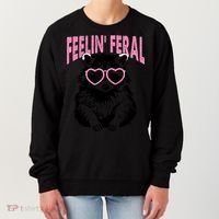 Cute But Feral Feeling Feral Raccon Gift Women's Sweatshirt thumb 0