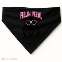 Cute But Feral Feeling Feral Raccon Gift USA-Made Doggie Bandana thumb 0