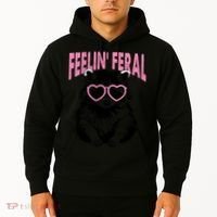 Cute But Feral Feeling Feral Raccon Gift Hoodie thumb 2