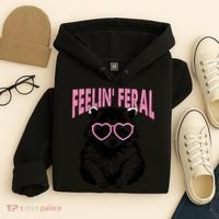 Cute But Feral Feeling Feral Raccon Gift Hoodie thumb 4
