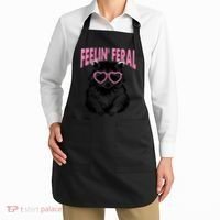 Cute But Feral Feeling Feral Raccon Gift Apron thumb 2