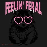 Cute But Feral Feeling Feral Raccon Gift Coaster thumb 2
