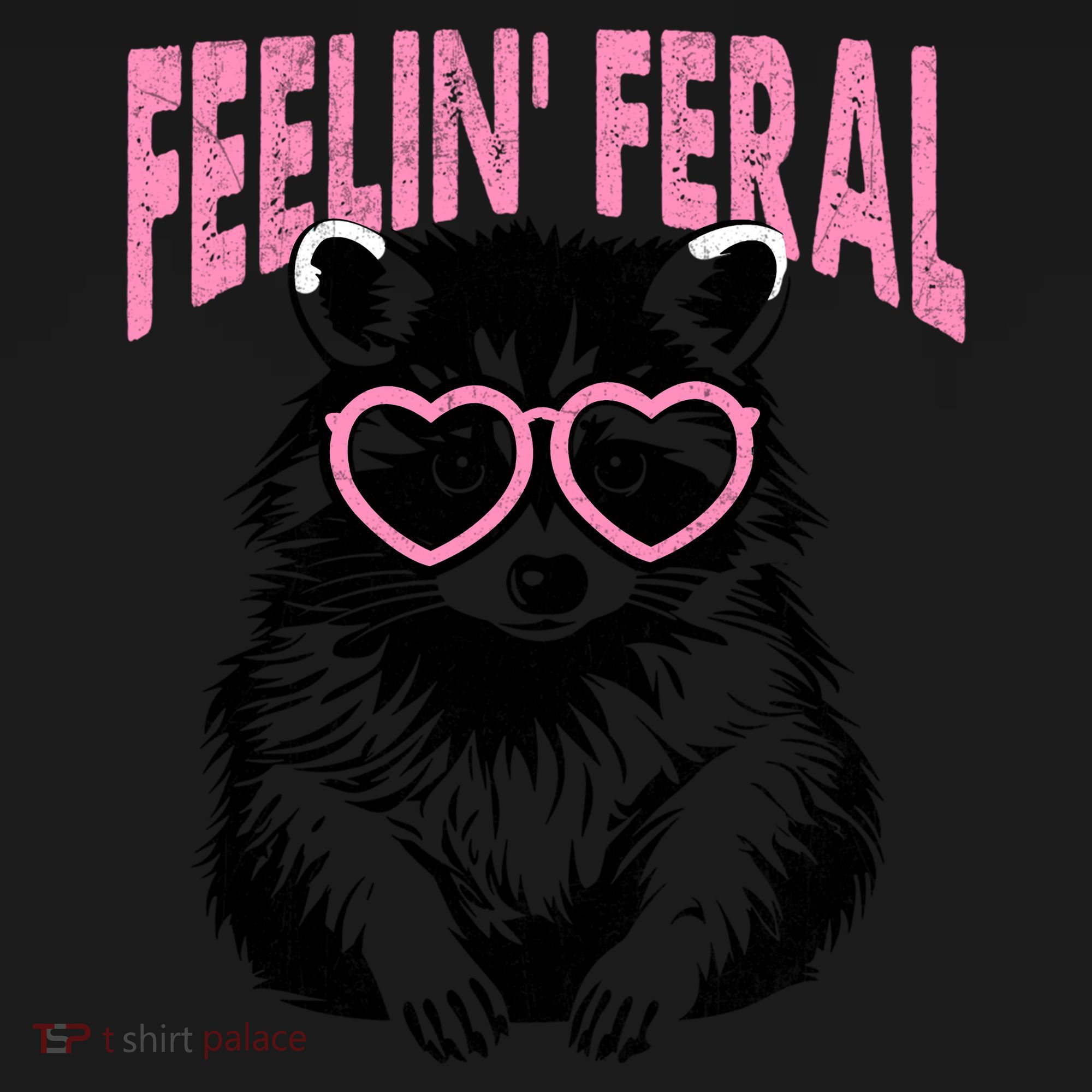 Cute But Feral Feeling Feral Raccon Gift Women's Hoodie