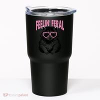 Cute But Feral Feeling Feral Raccon Gift Tumbler thumb 0