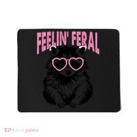 Cute But Feral Feeling Feral Raccon Gift Mousepad thumb 0