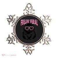 Cute But Feral Feeling Feral Raccon Gift Ornament thumb 0