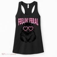 Cute But Feral Feeling Feral Raccon Gift Women's Tank Top thumb 0