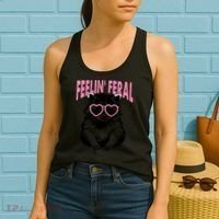 Cute But Feral Feeling Feral Raccon Gift Women's Tank Top thumb 2