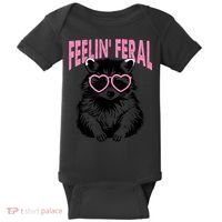 Cute But Feral Feeling Feral Raccon Gift Baby Bodysuit thumb 0