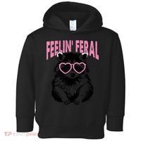 Cute But Feral Feeling Feral Raccon Gift Toddler Hoodie thumb 0