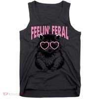 Cute But Feral Feeling Feral Raccon Gift Tank Top thumb 0