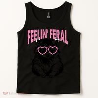Cute But Feral Feeling Feral Raccon Gift Tank Top thumb 2