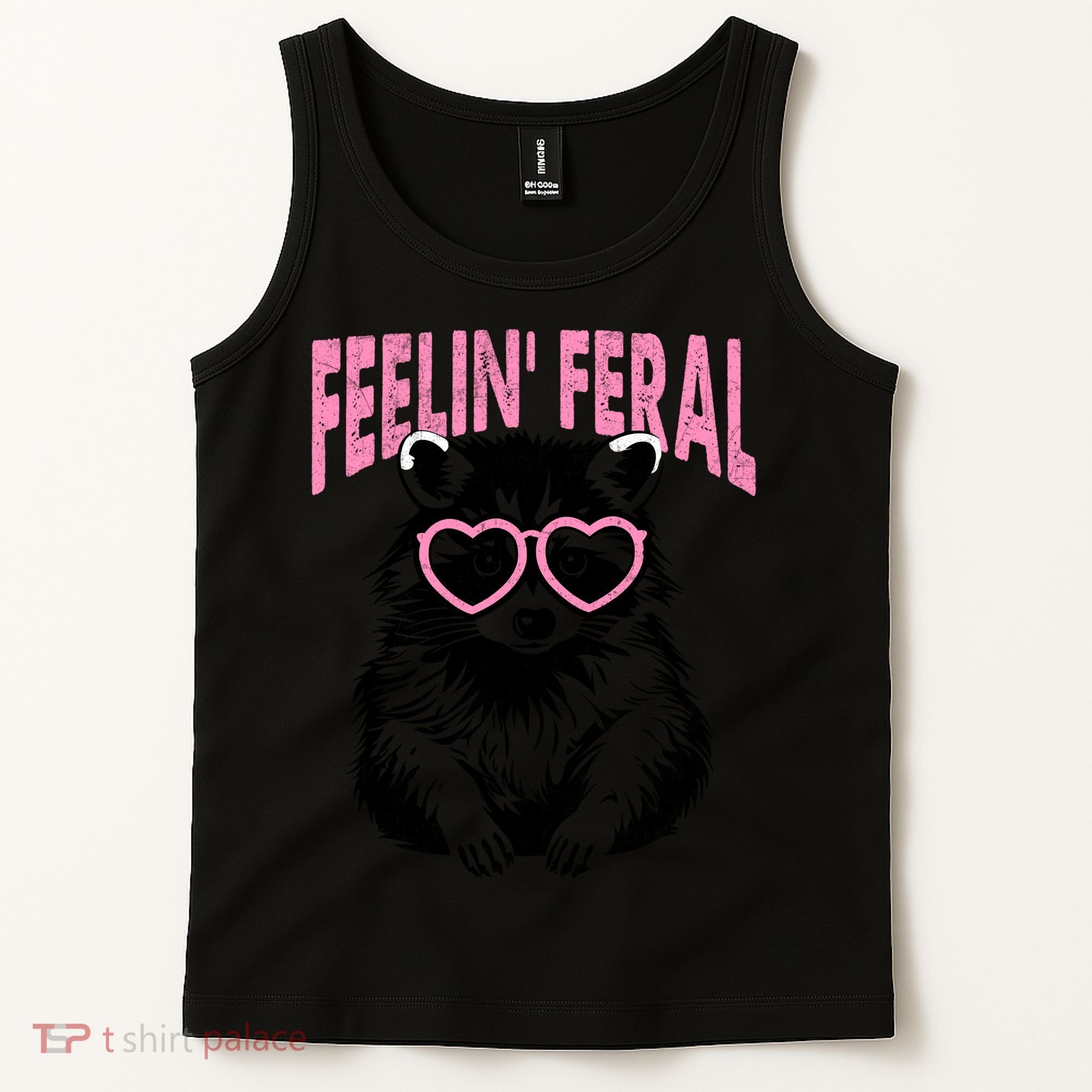 Cute But Feral Feeling Feral Raccon Gift Tank Top