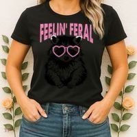 Cute But Feral Feeling Feral Raccon Gift Women's T-Shirt thumb 2