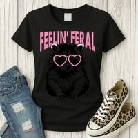 Cute But Feral Feeling Feral Raccon Gift Women's T-Shirt thumb 3