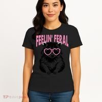 Cute But Feral Feeling Feral Raccon Gift Women's T-Shirt thumb 4