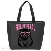 Cute But Feral Feeling Feral Raccon Gift Tote Bag thumb 0