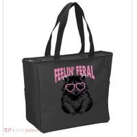 Cute But Feral Feeling Feral Raccon Gift Tote Bag thumb 2