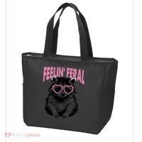 Cute But Feral Feeling Feral Raccon Gift Tote Bag thumb 3