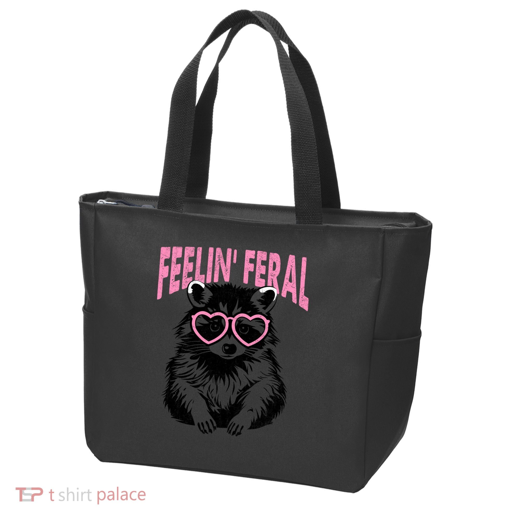 Cute But Feral Feeling Feral Raccon Gift Tote Bag