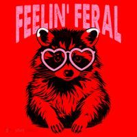 Cute But Feral Feeling Feral Raccon Gift Santa Hat thumb 1