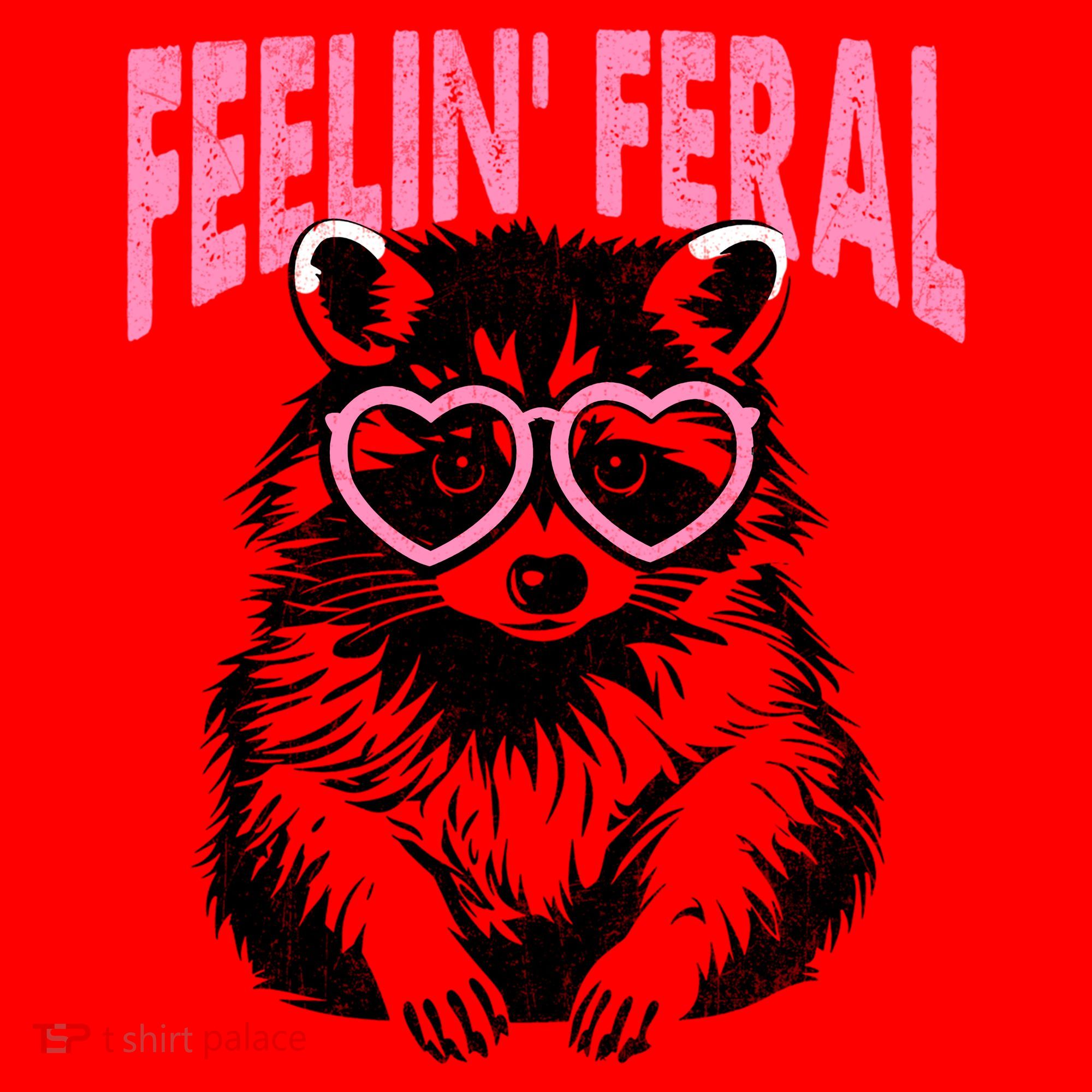 Cute But Feral Feeling Feral Raccon Gift Santa Hat