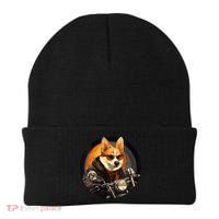 Corgi Biker Funny Dog Motorcycle VNeck Beanie thumb 0