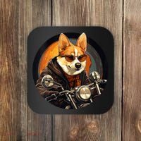 Corgi Biker Funny Dog Motorcycle VNeck Coaster thumb 0